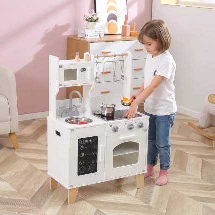 Детская деревянная кухня, кухонный гарнитур с аксессуарами, 100см