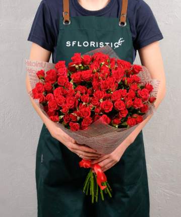 Букет цветов Studio Floristic роза 60 см красный