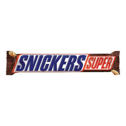 Батончик Snickers Super с арахисом-карамелью-нугой в молочном шоколаде 80 г
