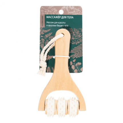 Материал: дерево; пвх; хлопок, Тип: ручной массажер, Цвет: бежевый, Цвет производителя:   ...
