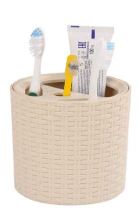 Подставка для зубных щеток Плетенка (слоновая кость)