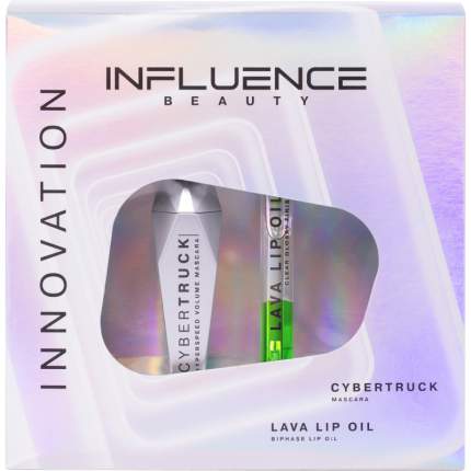 Подарочный набор Influence Beauty Тушь Cybertruck + двухфазное масло для губ Lava lip oi