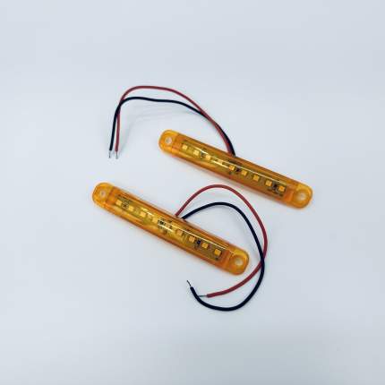 Диодные маркерные габариты на прицеп, фуру, габаритные LED фонари, маячки - "Полоски" 9LED, с отверстиями под  ...