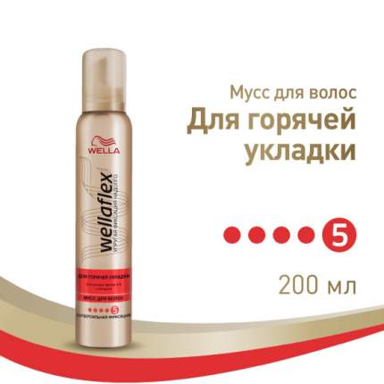 Мусс для волос веллафлекс для горячей укладки