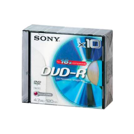 Sony 10DMR47SS 16x DVD-R 4.7GB Recordable DVD Media - 10 Pack