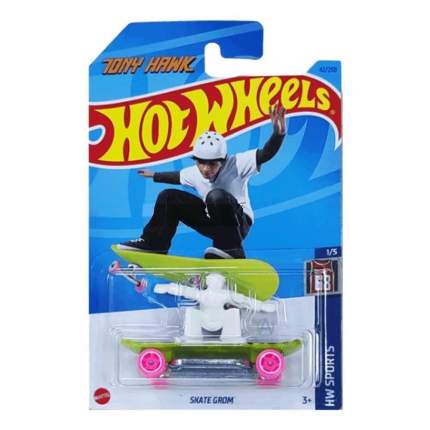 HKK42 Машинка игрушка Hot Wheels металлическая коллекционная SKATE GROM салатовый. Хотите порадовать своего ребенка на день  ...