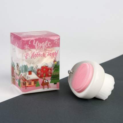 Щётка массажёр мини "Чудес в Новом году", 5,5 х 7,5 см. Двухсторонняя щётка для лица станет  ...