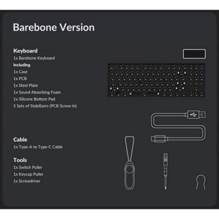 Проводная/беспроводная игровая клавиатура Keychron K8 Pro Black (K8P-J1)