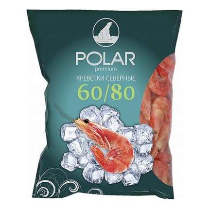 Креветки Polar, замороженные, без заправки, BIO, 2000 гр