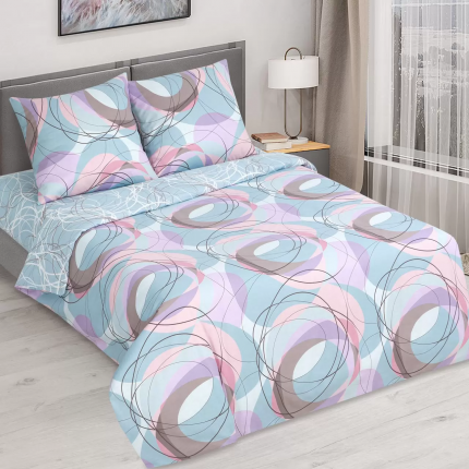 Комплект постельного белья 2-х спальный с простыней Евро из бязи, в комплект входит: Пододеяльник с прорезью,  ...