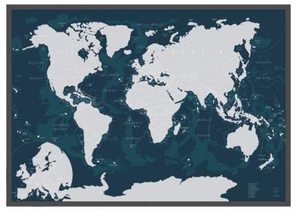 Стирающаяся скретч-карта мира AFI DESIGN Green A1 (84х60 см)