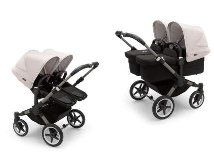 Детская коляска 2 в 1 для двойни и погодок Bugaboo Donkey 5 Twin шасси Graphite/Grey