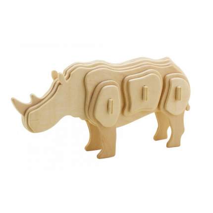 JP244 3D деревянный пазл Robotime Дикие животные - Носорог