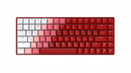 Беспроводная игровая клавиатура Dareu A84 White/Red