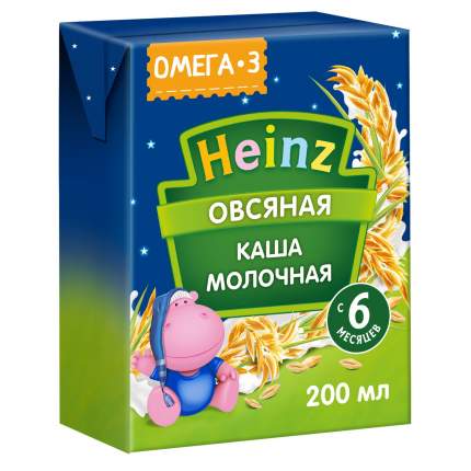 Каша молочная Heinz овсяная с омега-3, 200 г с 6 месяцев