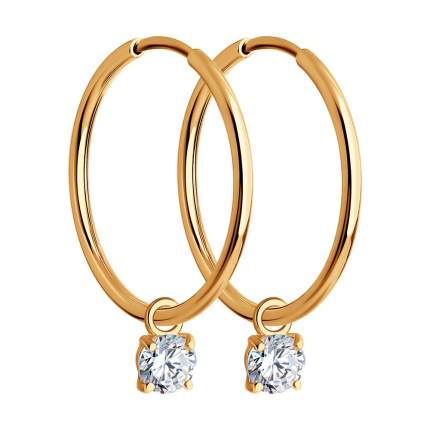 Серьги из красного золота SOKOLOV 0200294, фианит