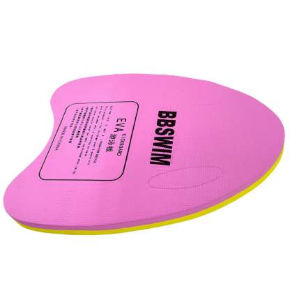 Доска для плавания 30х40х3 см E29449 (розово-желтая)