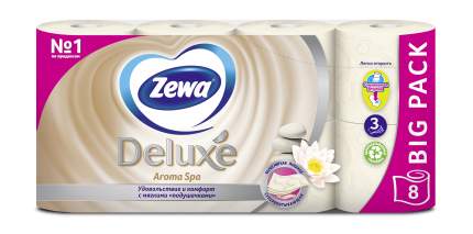 Туалетная бумага Zewa Deluxe АромаСпа, 3 слоя, 8 рулонов