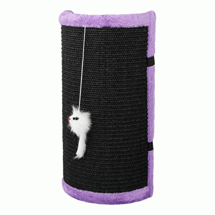 Спально-игровой комплекс для кошек Mysnoopy Big Post с гамаком, орех, беж, 56х45х110см