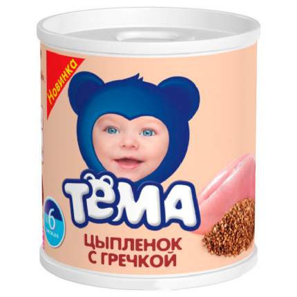 Пюре мясное Тёма Цыпленок с гречкой 100 г
