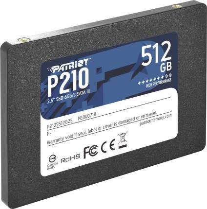 SSD накопитель Patriot Memory P210 2.5" 512 ГБ (P210S512G25)
