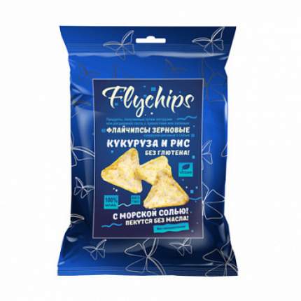 Флайчипсы кукурузно-рисовые с солью, зерновые Flychips 40 г