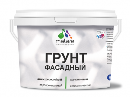 Фасадный грунт Malare это универсальная защита для всех видов поверхностей. Откройте для себя многофункциональный фасадный грунт  ...