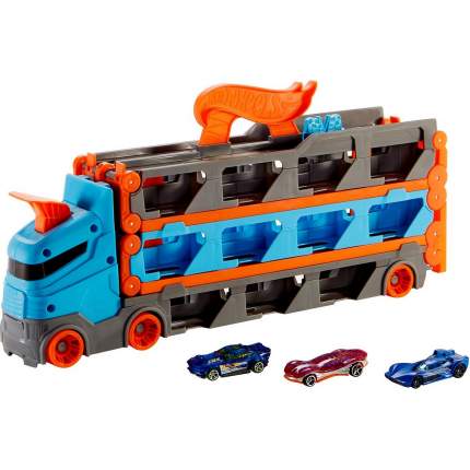 Набор игровой Hot Wheels Грузовик скоростная автотрасса, с хранилищем для машинок, GVG37
