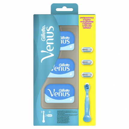 Подарочный набор VENUS Станок для бритья + VENUS Сменные кассеты для бритья 3шт