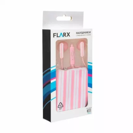 Наушники Flarx с микрофоном + чехол в ассортименте (цвет по наличию)
