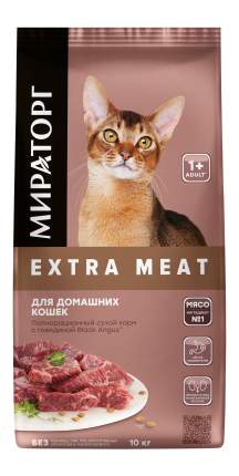 Сухой корм Мираторг с говядиной Black Angus для домашних кошек, 10 кг