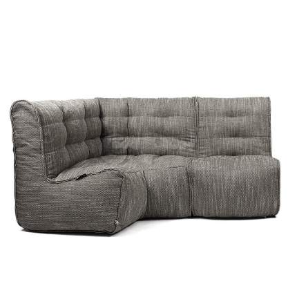 Бескаркасный модульный диван GoodPoof Мод L-I one size, рогожка, Natural Grey