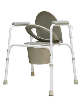 Кресло-туалет Amrus AMCB6803, со спинкой, стальное