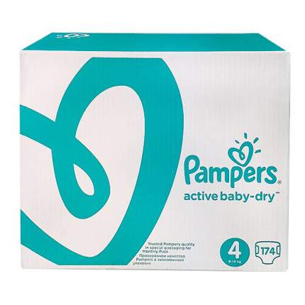 Подгузники Pampers Active Baby-Dry maxi (8-14 кг), 174 шт.