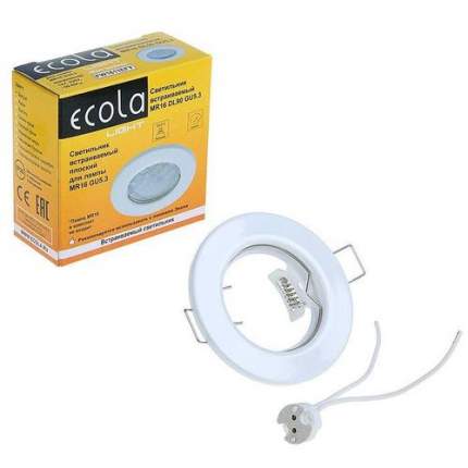Светильник встраиваемый Ecola Light MR16 DL90 GU5.3 плоский белый 30x80 (кd74), FW1611EFY