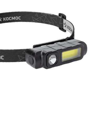 Фонарь аккумуляторный налобный 1Вт LED+3Вт COB LED Li-ion 18650 800мА.ч корпус ABS-пластик