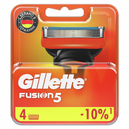 Сменные кассеты Gillette Fusion5, 4 шт.