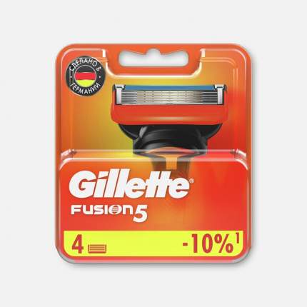 Сменные кассеты Gillette Fusion5 с 5 лезвиями 4 шт.