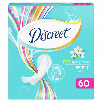 Прокладки Discreet ежедневные Deo Spring Breeze Multiform Trio 60шт