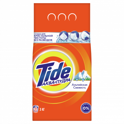 Порошок для стирки Tide альпийская свежесть 3 кг