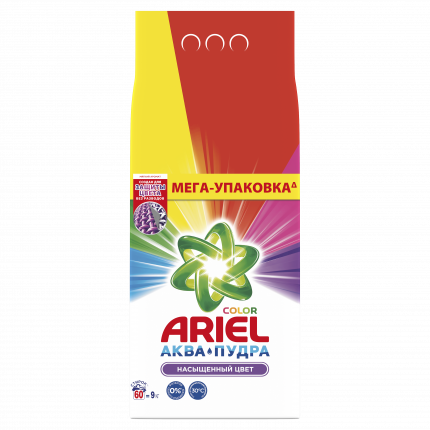 Порошок для стирки Ariel чистота deluxe color 9 кг