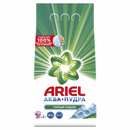 Порошок для стирки Ariel горный родник 3 кг