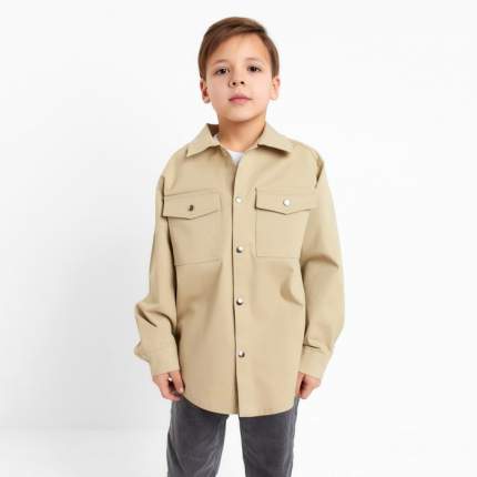 Материал верха: хлопок; эластан, Цвет: бежевый, Тип: рубашка детская, Цвет производителя:   ...