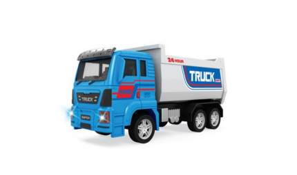 Машинка Abtoys 1:18 Самосвал, инерционная белый/синий, со звуковыми и световыми   ...