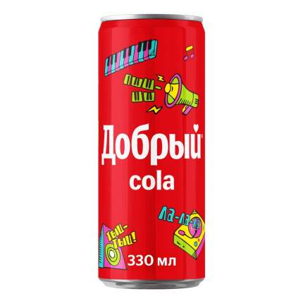 Напиток газированный Добрый Cola 0,33 л ж/б