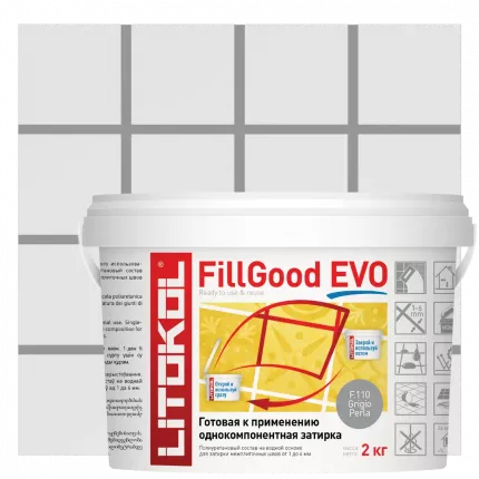Затирка полиуретановая Litokol Fillgood Evo F110 цвет серый жемчуг 2 кг
