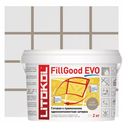 Затирка полиуретановая Litokol Fillgood Evo F225 цвет табачный 2 кг
