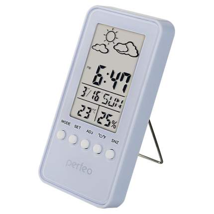Perfeo Часы-метеостанция "Window", белый, (PF-S002A) время, температура, влажность, дата