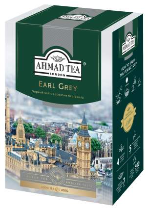 Чай Ahmad Tea Earl Grey, Эрл Грей, чёрный с ароматом бергамота, листовой, 200г