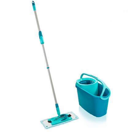 Leifheit Clean Twist XL Rectangle Mop/Sweeper Set with Mop and Spin Bucket,  Turquoise